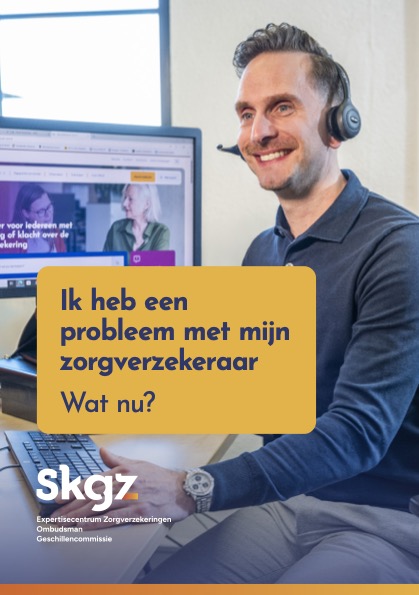 Poster voor pdf met informatie over problemen met zorgverzekeraar